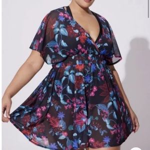 Torrid Mesh Smock Waist Coverup